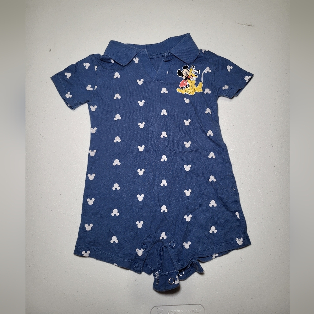 Disney Navy Polo with Mickey Mouse Design